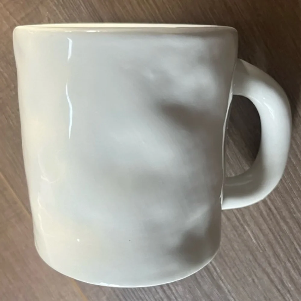 Hello Spring Pink &‎ White Ceramic Mug New Item 4” Tall Cup